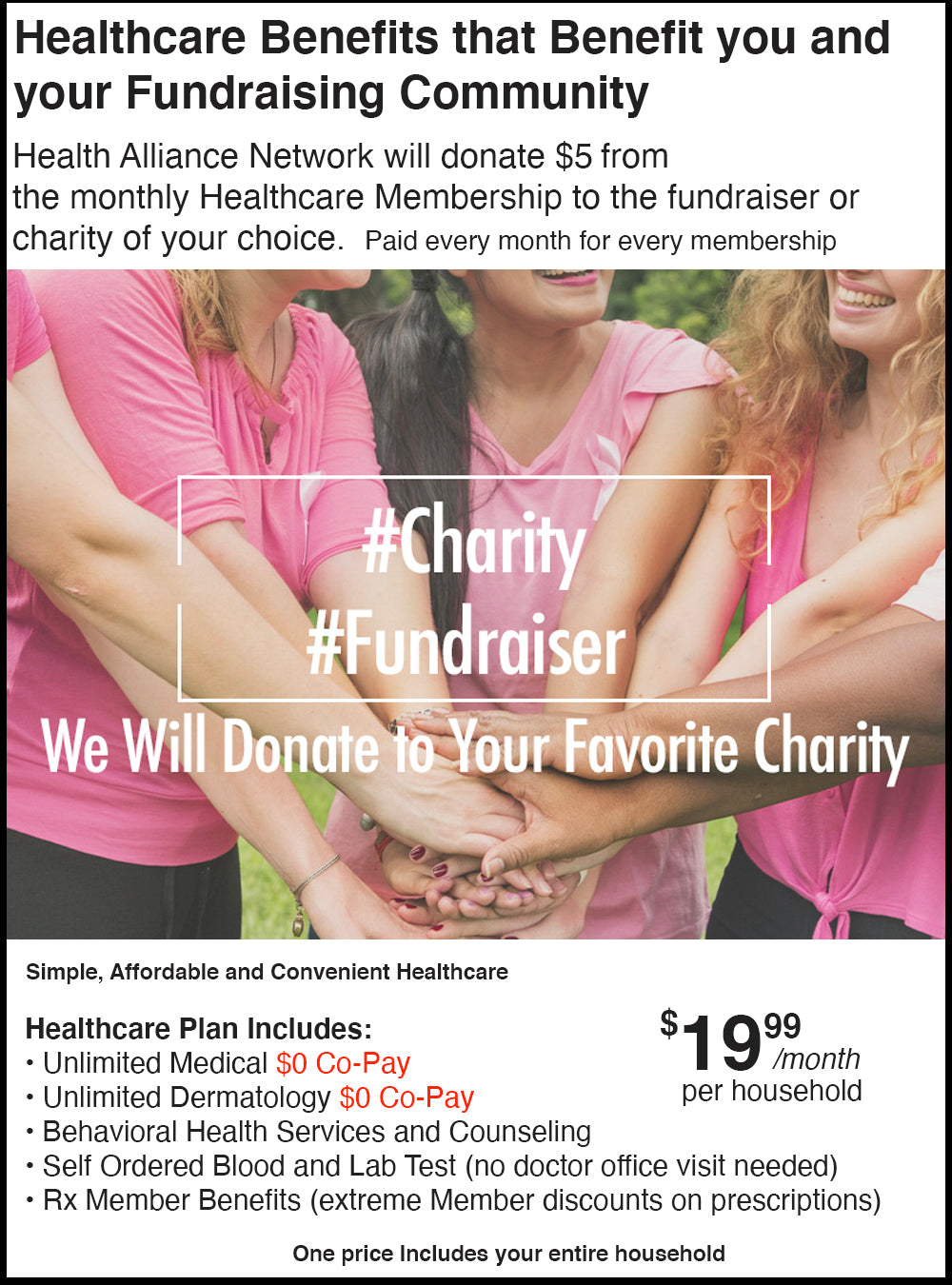 $5 Goes To Charity. Telemedicine Individual & Family Plan $0 Co-Pay